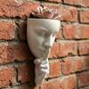 Bohemian Style Decorative Vases Silent Human Face Artistic Face Planter Hanging Planter  Bedroom