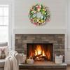 Plastic Easter Decoration Wreath Simulated Plant Spring Floral Wreath  Garden Yard