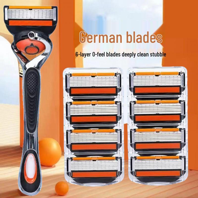 Sześciowarstwowa Męska Wodoodporna Maszynka Manualna z Ostrym, Trwałym Ostrzem ze Stali Nierdzewnej