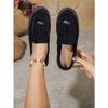 Women's New Single Shoes One Pedal Carrefour Doudou Shoes Women's Small Fragrance Foot Rubber