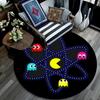Pac‑Man Round Area Rug,Carpet Rug for Living Room Bedroom Sofa Playroom Decor,Non-slip Floor Mat