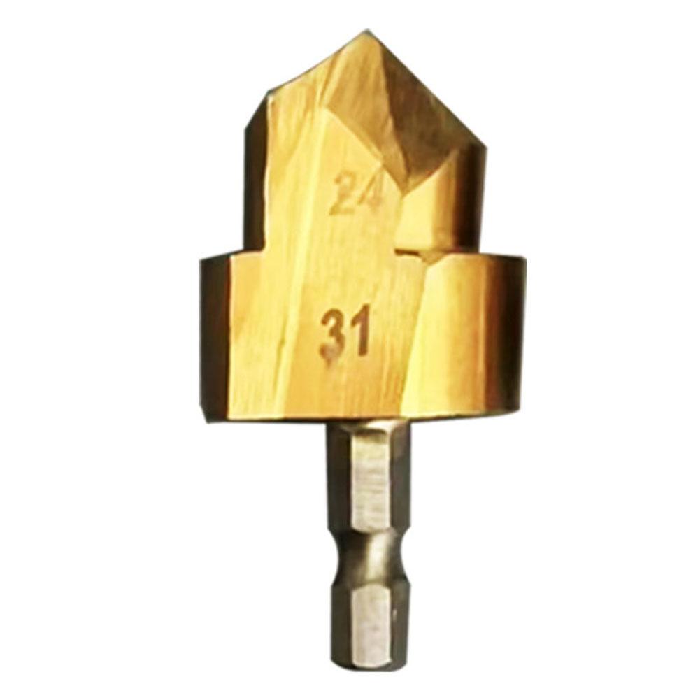 1pc Water Pipe Expansion Drill Puncher 6.35mm Hex Shank Drill Bit Water Pipe Hole Expanding Plumber Hole Opener Repair Tool