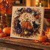 Handmade Holiday Gift Ideas Halloween Faux Pearl Art DIY Kit, Spooky Cute 3D Beads Painting Crafts, Mosaic Crafts for Adults Gothic Ghost Pumpkin Cat