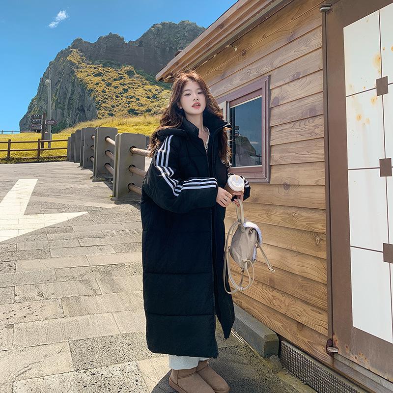 New Winter Cotton Coat for Women, Hong Kong Style Mid-length Down Cotton Coat, Cotton Jacket, Bread Coat