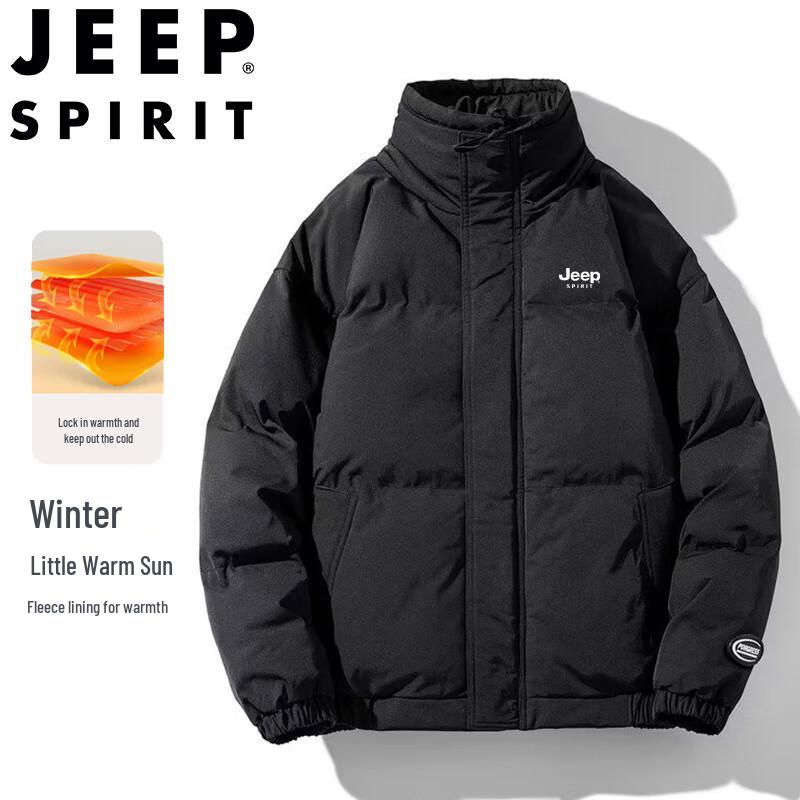JEEP SPIRIT Men's Stand Collar Padded Winter Jacket
