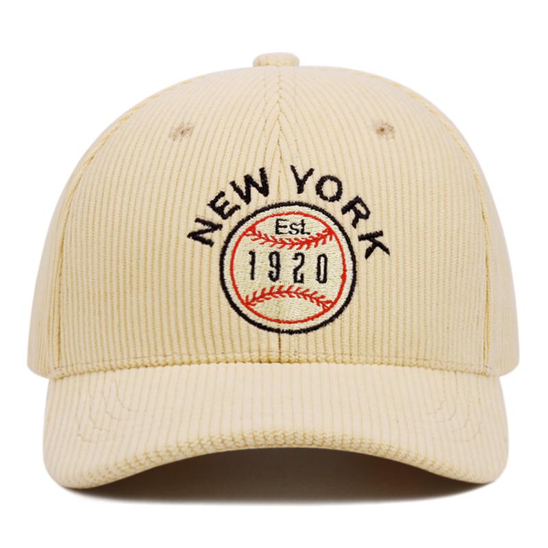 Neue New Yorker Cord-Baseballkappen mit Stickerei für Männer und Frauen, für Outdoor-Sport und Freizeit