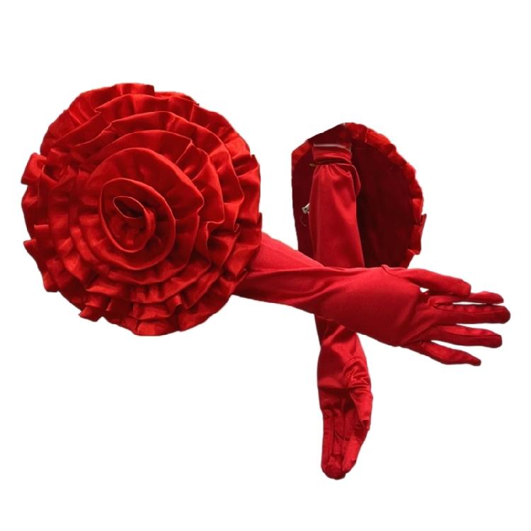 Evening Galas Dress Gloves Lady Stage Performances Elbow Length Wedding Gloves