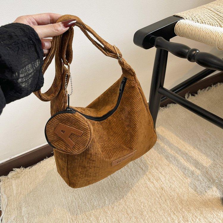 corduroy fabric Women’s Handbag 2026 New Handbag For Women Fashi Crossbody bag for women Trend Shoulder bag for women