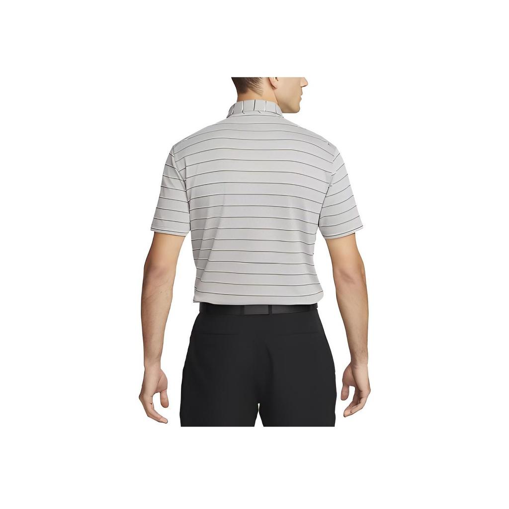 Nike Dri-FIT Player Logo Striped Loose Short Sleeve Polo Shirt Men tops Light-Gray DH0891-003