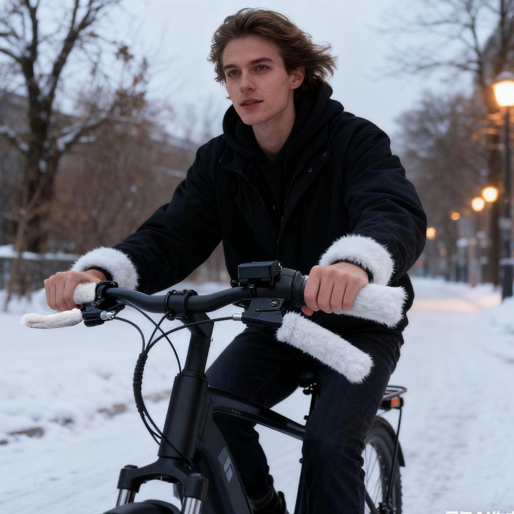 Motorcycle Hand Grips Non-Slip Warm Protector Motorcycle Handlebar Grip Thermal Muffs For Men Women Tricycle ATV Motorbike