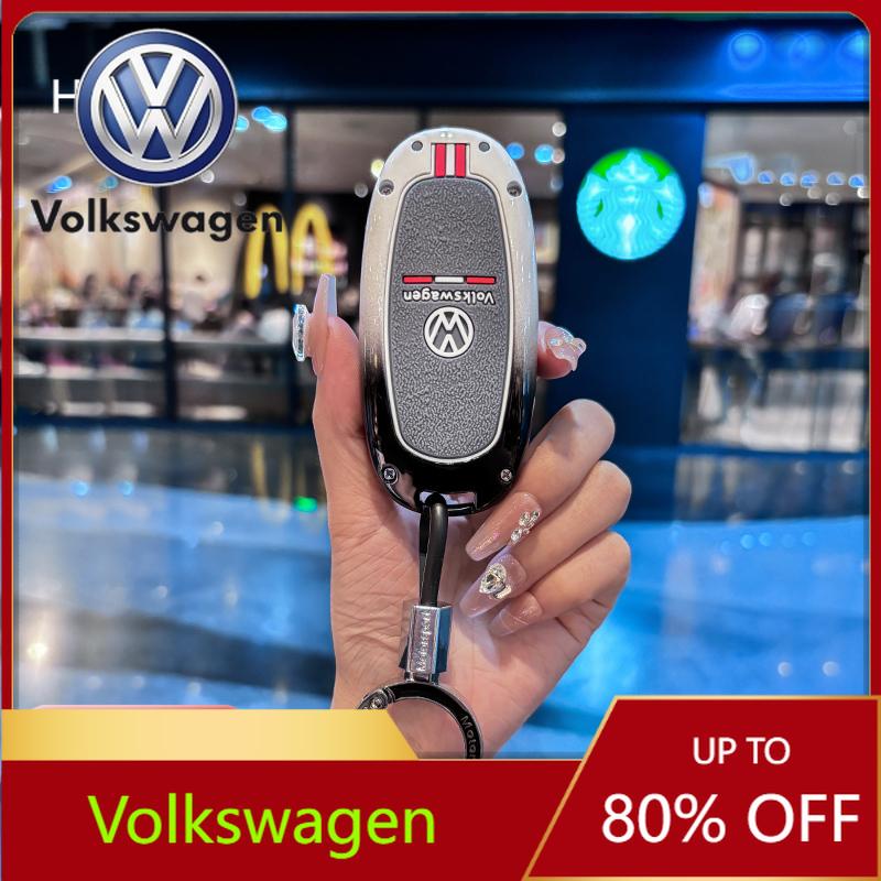 Valve Stems Caps For VOLKSWAGEN VW Zinc Alloy Car Smart Key Case Cover Keychain Shell For VW Volkswagen Touareg 2011 2012 2013 2 BHN1