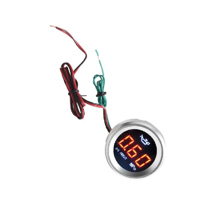 Engine Monitoring Digital Oil Pressure Gauge Compressor Auto Oil Pressure Monitor Compact Size Easy Installation