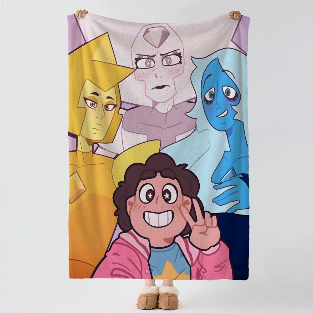 Cartoon S-Steven Universe-e Wurf Dicke Komfort Flanell Steppdecke, Mehrzweckgebrauch Innen Außen Tägliches Nickerchen