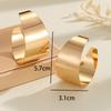 Fashion Exaggerated Style Needle Metal Gold Circle Earrings C-shape Chunky Hoop Earrings Jewelry