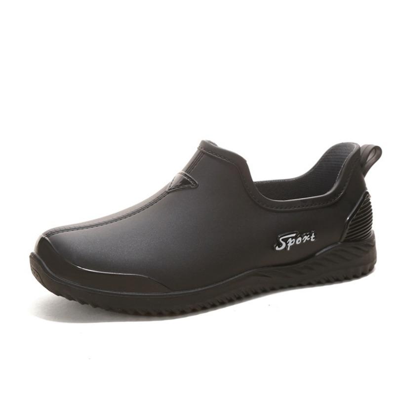 Shallow dopamine spring and autumn women's rain shoes kitchen cleaning canteen mother shoes waterproof shoes one pedal overshoes women's rubber shoes