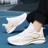 2025 new flying woven shoes breathing foot chip magnetic shock massage sports men's function breathable fitness running shoes women