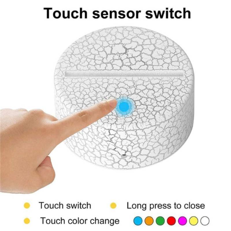 Moderne abstrakte LED-Berührungs-Nachtlichtbasis mit Fernbedienung für Heimdekoration