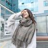 Autumn Winter Warm Scarf Fashion British Style Plaid Tassel Imitation Cashmere Shawl Cape