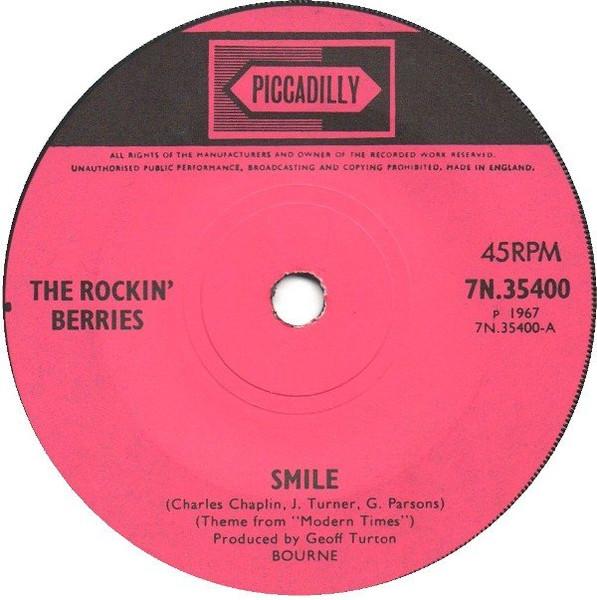 

7-дюймовая пластинка ROCKIN BERRIES - Smile 7N35400 Piccadilly 1967 UK Рок Б/У