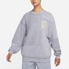 Nike Sportswear Logo Patchwork Knit Pullover Crewneck Sweatshirt Women sweatshirt Purple DO6960-521