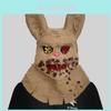 Adorable Burlap Rabbit Bear Half Face Mask For Creative Diy Costumes And Parties