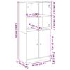 VidaXL Buffet haut avec portes gris béton 68x37x142 cm bois ingénierie, armoire latérale, armoire de rangement haute, 3295867