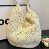 Weaving bag Hollow flower women's bag Straw bag Holiday shoulder bag Beach messenger bag Wholesale new models