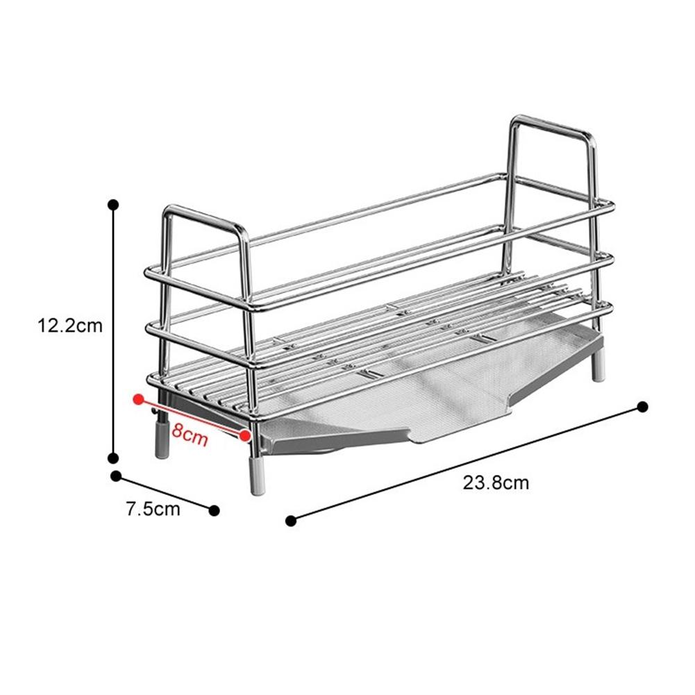 Arbeitsplatten-Aufbewahrung Küchenspülen-Organizer Badezimmer-Nutzung 23,8x7,5x12,2cm Einfache Installation Küchenregal Spülen-Organizer