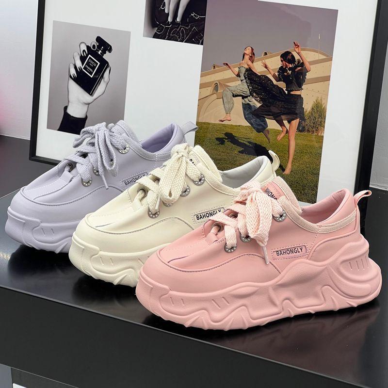 Daddy Shoes Women's High Sense 2025 Spring New Platform Shoes Heightening Casual Sports Shoes Hyunya Chic Shoes Women