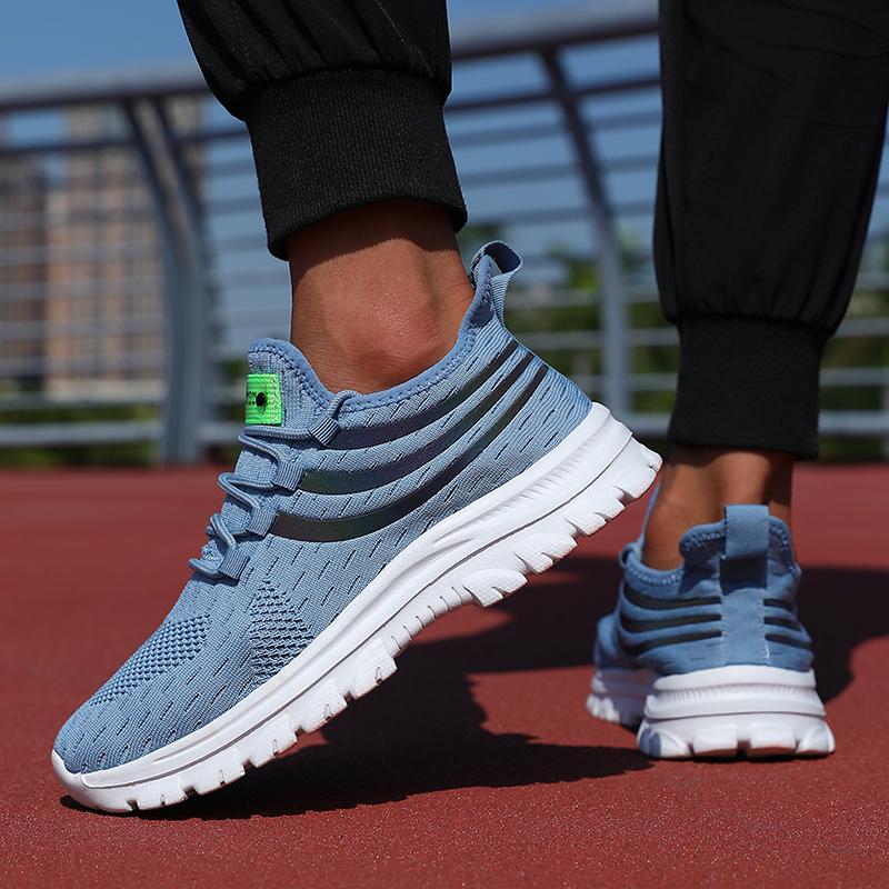 Autumn Men Hiking Lightweight Breathable Men's Lace Up Sneakers Platform Running Shoes Large Casual Walking Tennis