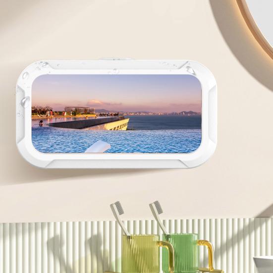 Suport telefon pentru duș Husă rezistentă la apă pentru suport de perete pentru baie, cadă, bucătărie