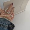 Minimalist 925 Stylish Sterling Silver Adjustable Ring Unique Irregular Shape For Fashion Trendy