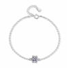 Moissanite 925 Silver Women's Bracelet, Six-Prong INS Style, Light Luxury, Exquisite Craftsmanship.