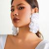 Vintage Large Flower Earrings Korean Style Bohemian Dangle Earring Flower Stud Earrings  Women