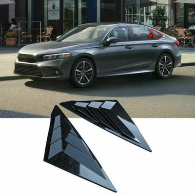 Carbon Fiber Side Vent Window Scoop Louver Cover Trim For Honda Civic 11th