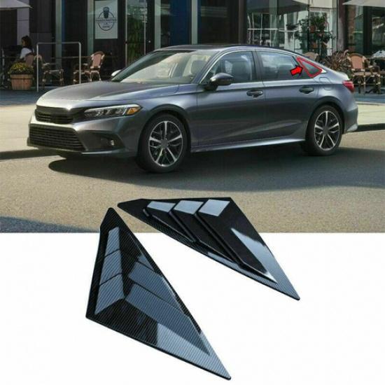 Carbon Fiber Side Vent Window Scoop Louver Cover Trim For Honda Civic 11th