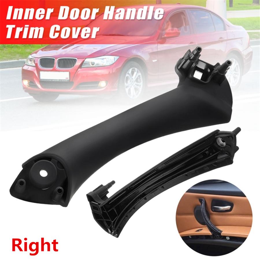 For BMW E90 Right Inner Door Panel Handle Pull Trim Cover Black