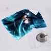 proof beach towel with Nezuko Demon Slayer Muichiro Tokito pattern - soft,absorbent,quick-drying,machine washable - perfect for swimming,camping,bathi