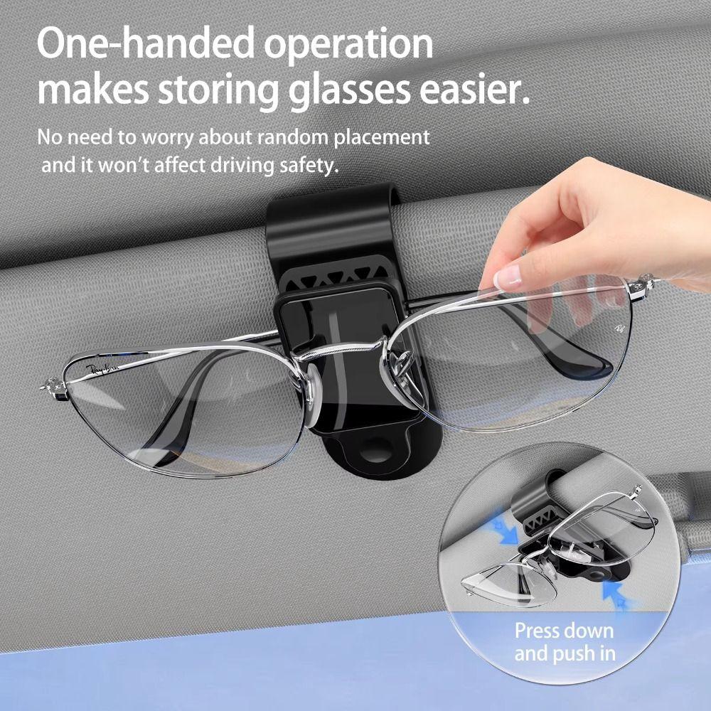 Stable Car Sunglasses Holder Shock-proof Card Ticket Holder Ticket Organizer Sun Visor