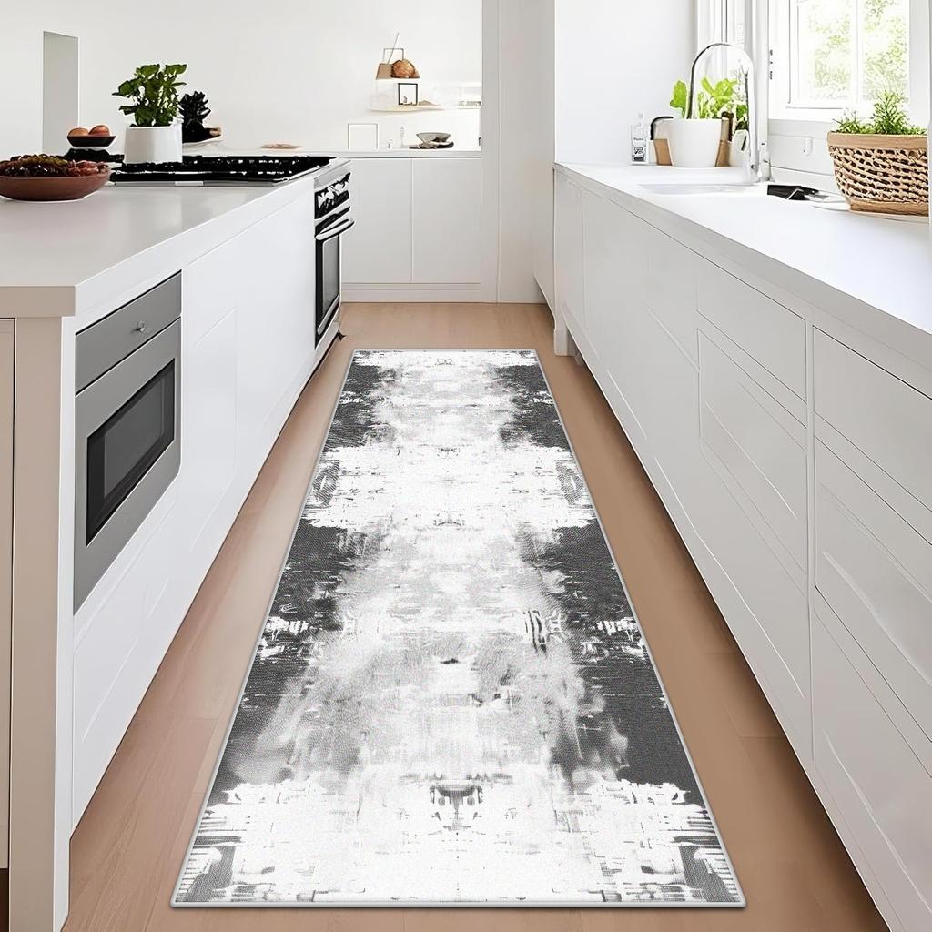 Nordic Abstract Long Carpet Corridor Non-slip Area Hotel Passageway Runners Washable Mat Entry Hallway Rugs Doormat Easy Clean