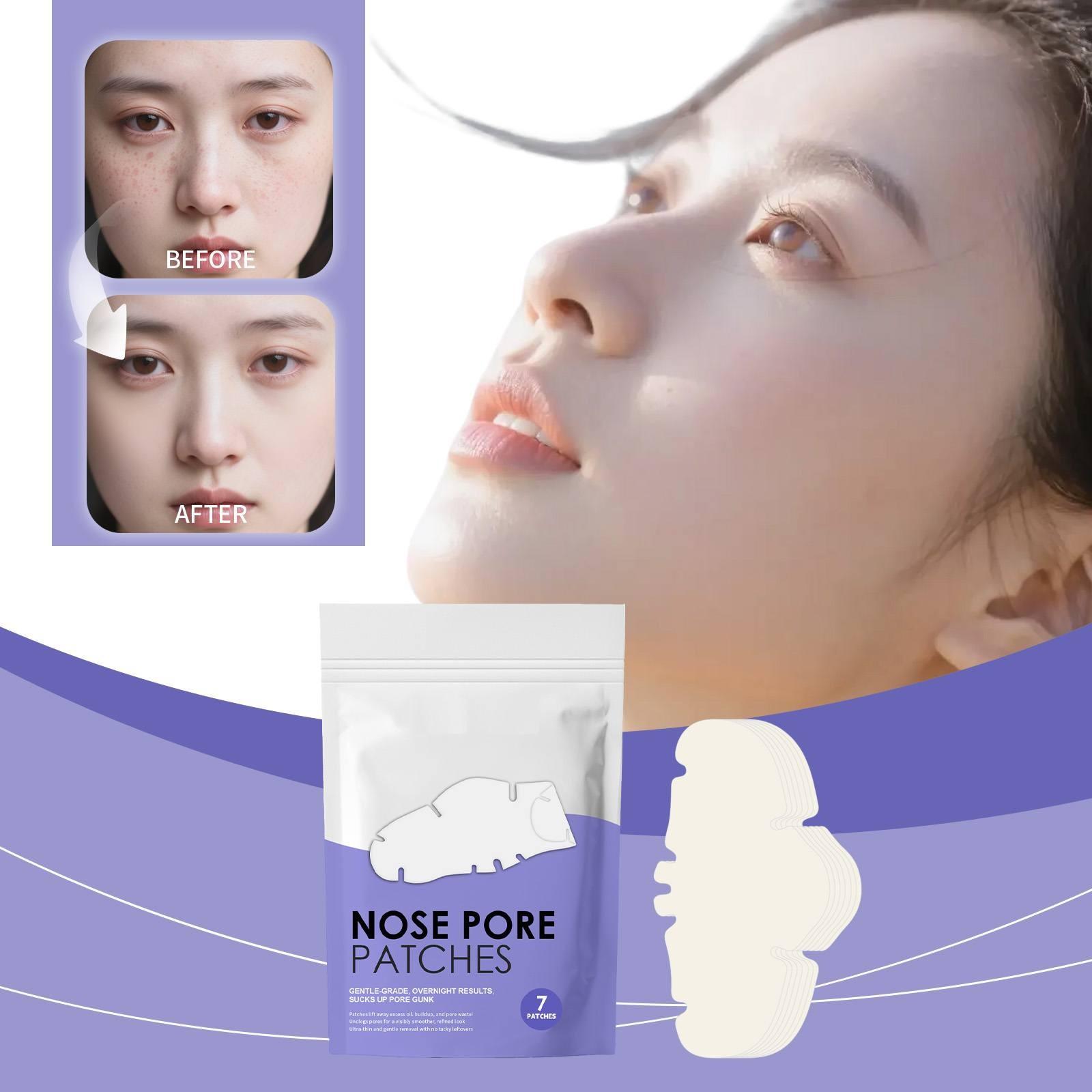 

Патч для пор носа, Патч для очищения пор носа, Отшелушивающий и удаляющий черные точки патч для носа One Size белый