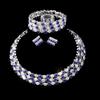 Bridal Wedding Jewelry Bright Diamond Zircon Ring Bracelet Necklace Earrings Four-piece Female