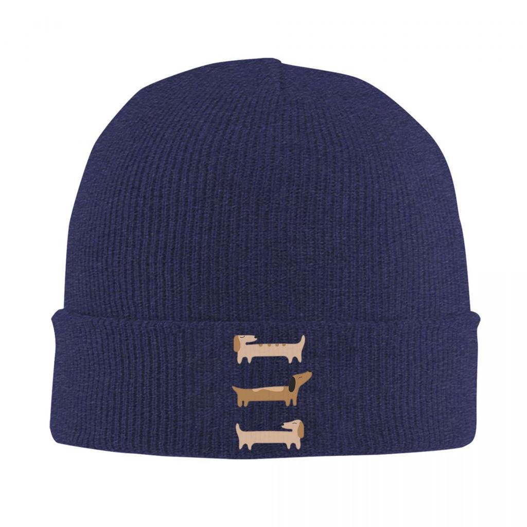 Home Decor  Dachshund Warm Knitted Cap Hip Hop Bonnet Hat Autumn Winter Outdoor Beanies Hats for Men Women Adult