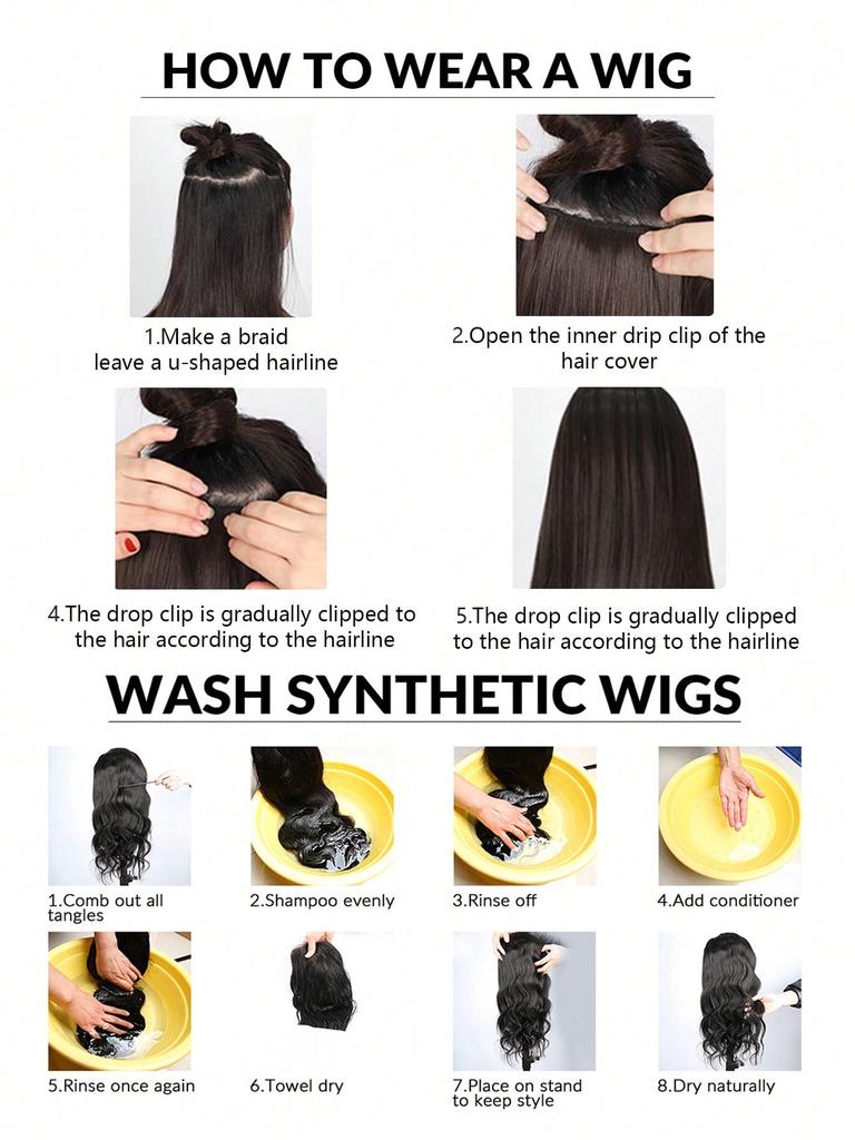 Synthetic 5 Clip In Hair Extensions Curly Hairstyle Hairpiece Natural  Hair For Women