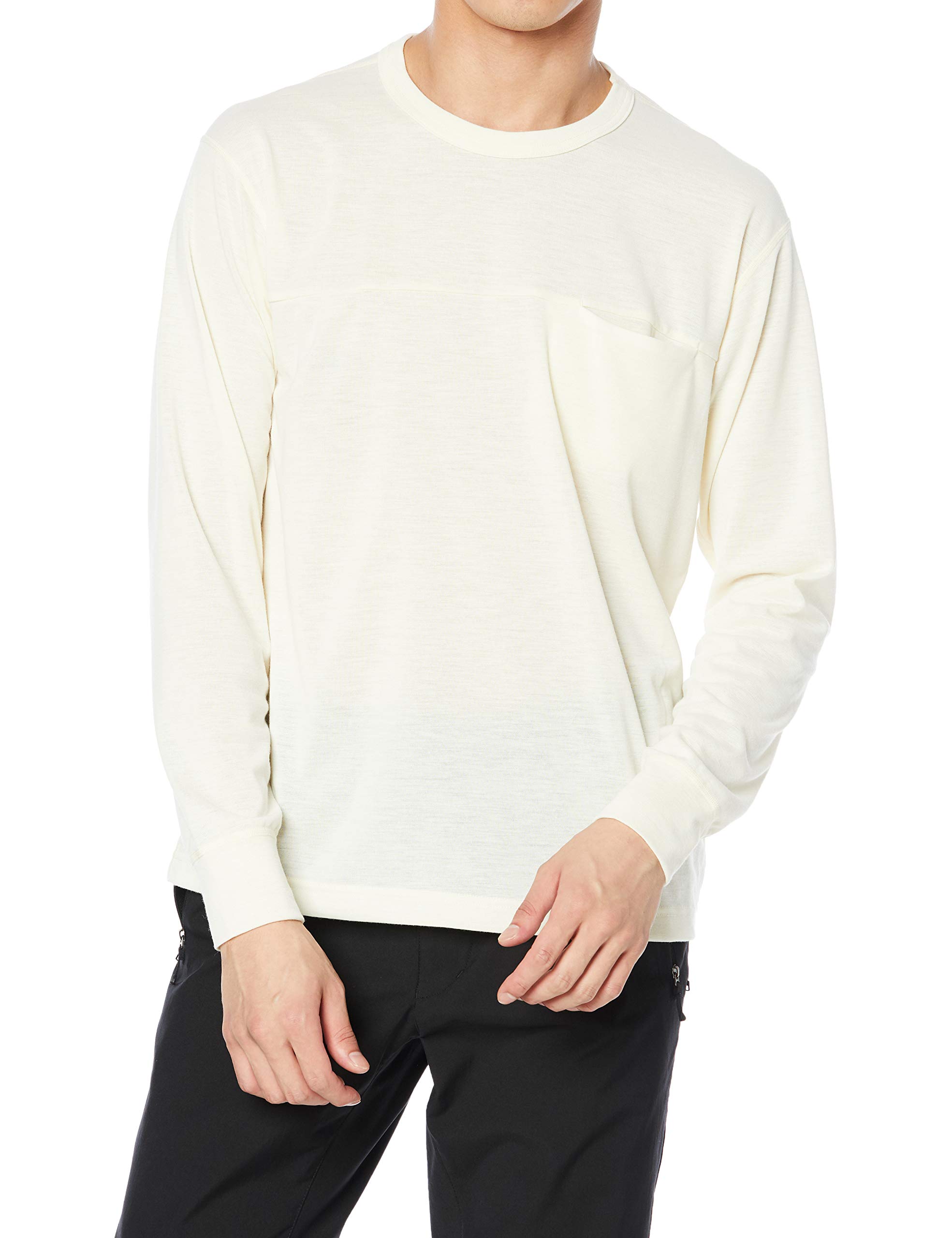 

Mizuno Wool Light Inner Pocket Crew Neck Shirt Size XL Men s (B2MA0541), Off-White, (Japan XL)