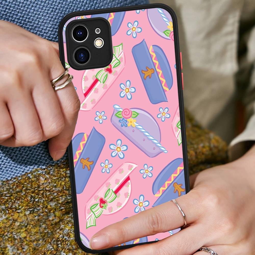 S-Erdbeerkuchen-Mädchen Für IPhone 16 Pro Max 15 14 13 12 11 XS MAX X Plus Bonbonfarbe Mattes TPU Handyhülle