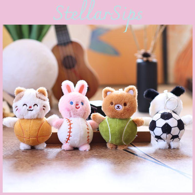 Cartoon Style Bear Plush Toy With Pp Cotton Filling For Backpack Decor