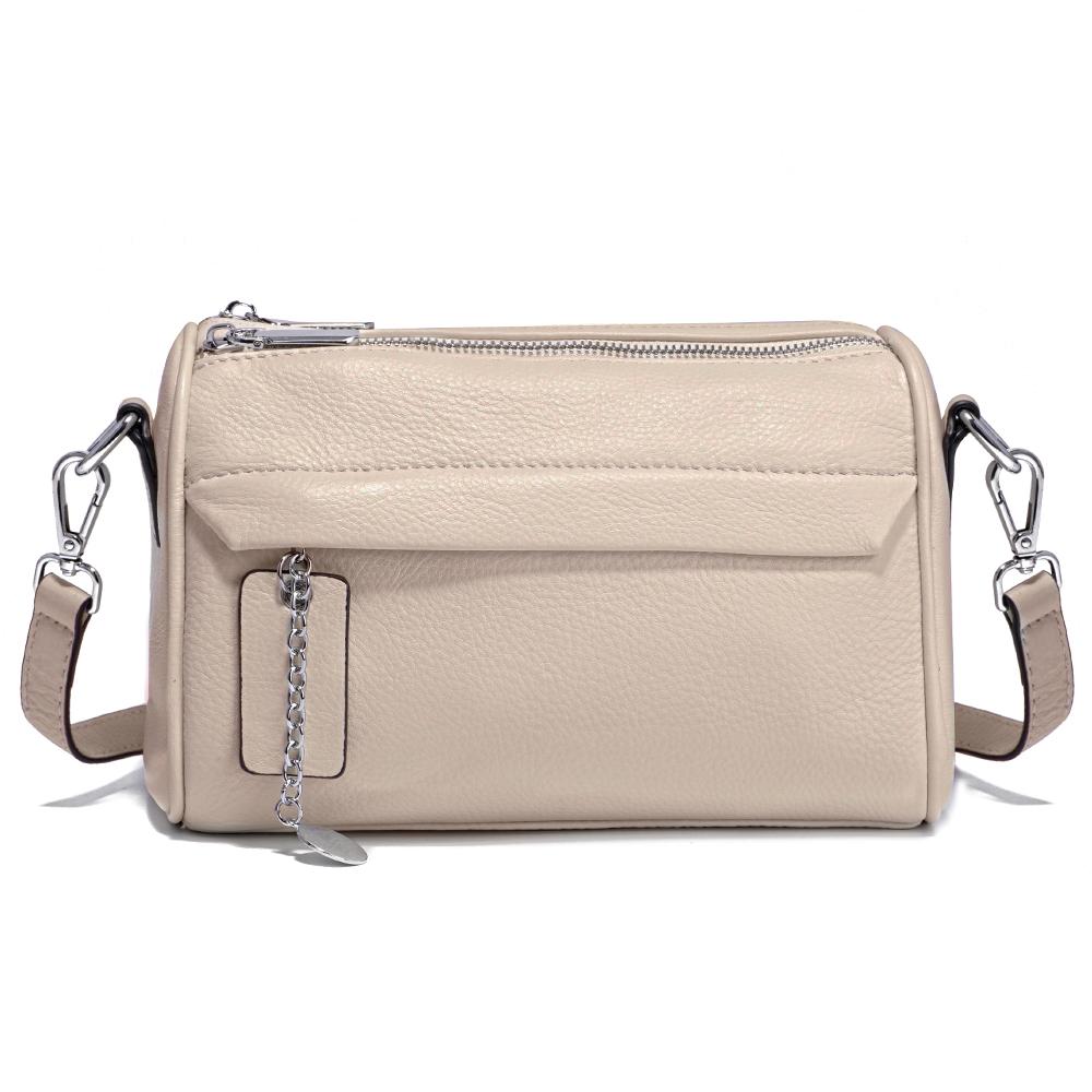 Zency Sac à bandoulière décontracté en cuir souple pour femme Poches à double fermeture éclair Petit sac d'été à porter sous l'aisselle Bandoulière