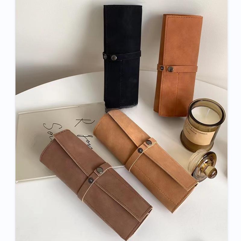 Frostet PU-skinn Rulle-opp stroppeorganisator for iWatch