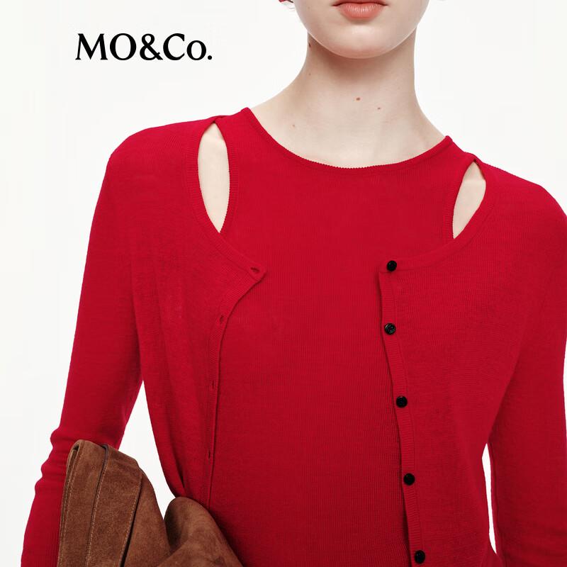 MO&Co. Lightweight Linen Blend Knit Cardigan